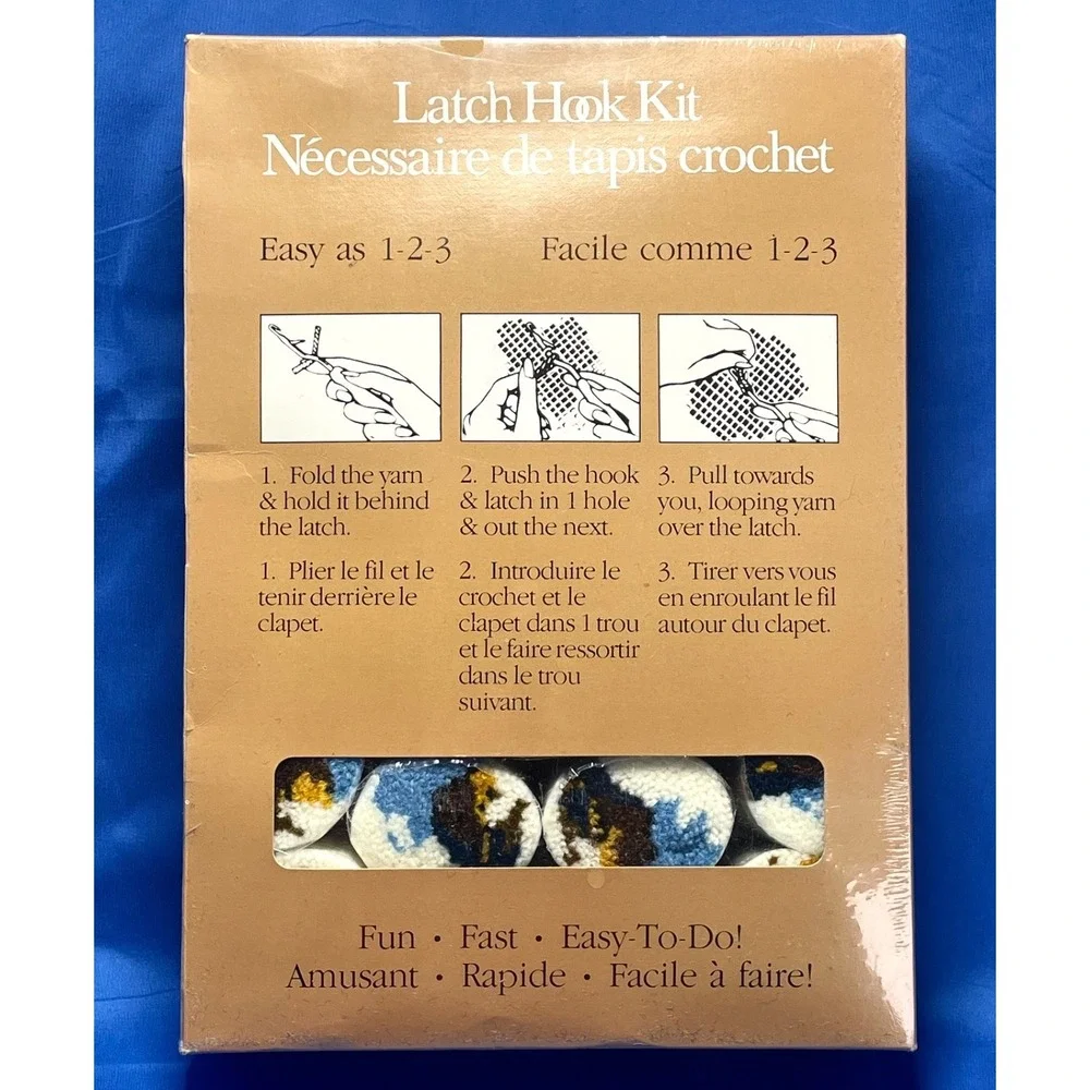 Columbia-Minerva American Eagle NEW K3845 Latch Hook Rug Kit Monsanto Vintage